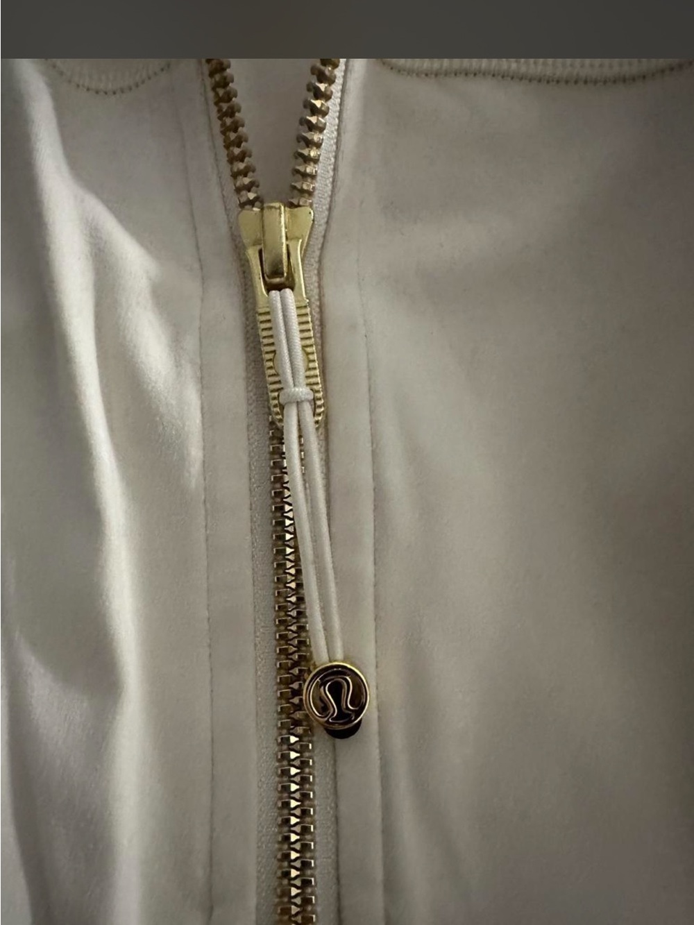 lululemon athletica White Jacket with Gold Hardware